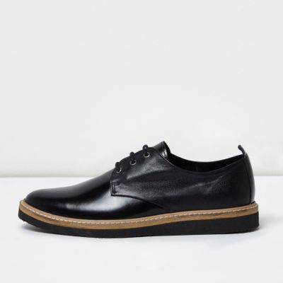 Black high shine leather formal shoes